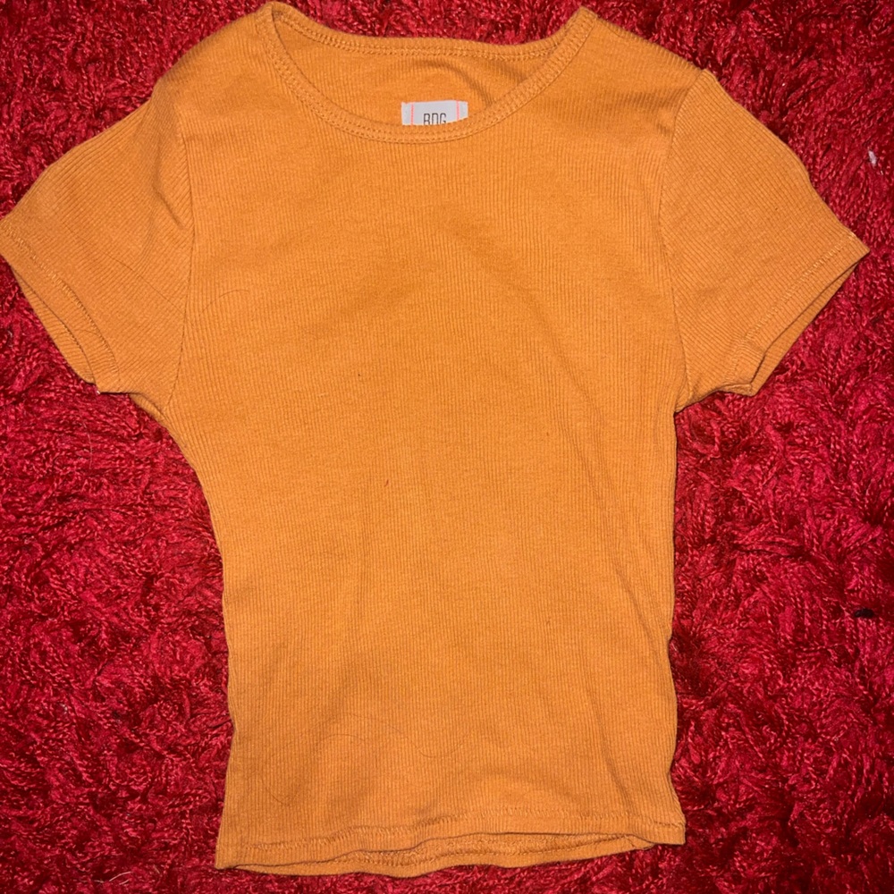 BDG Mustard Yellow Crop Tee XS